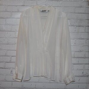 🤍 Vintage Josephine Sheer Blouse · Size 12